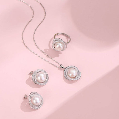 Freshwater Pearl &Tamsin Necklace Earrings Ring Set( Purchase Indivudually) - House Of Pearls